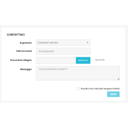 Casella accettazione trattamento dati nLPD