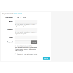 Casella accettazione trattamento dati nLPD