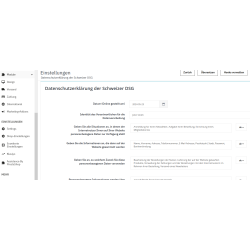 revDSG Datenschutzrichtlinie Seite und Text