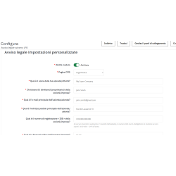 Pagina e testo dell'avviso legale nLPD