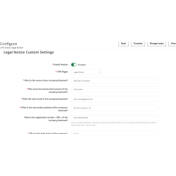 nFADP Legal Notice Page and Text