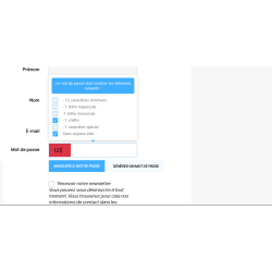 LPD (nlpd) Mot de passe sécurisé pour client