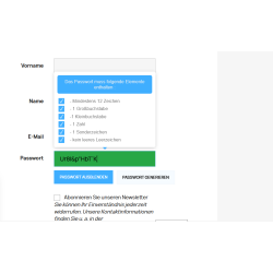 revDSG Sicheres Passwort für Kunden